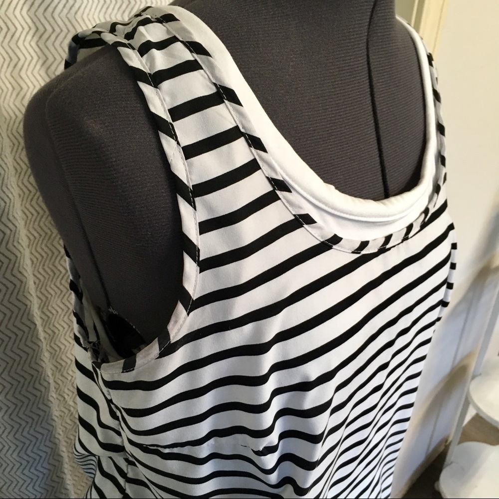 Striped casual layering tank